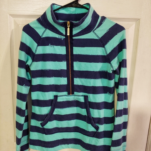 Lilly Pulitzer Tops - Lilly Pulitzer half zip striped  sweatshirt